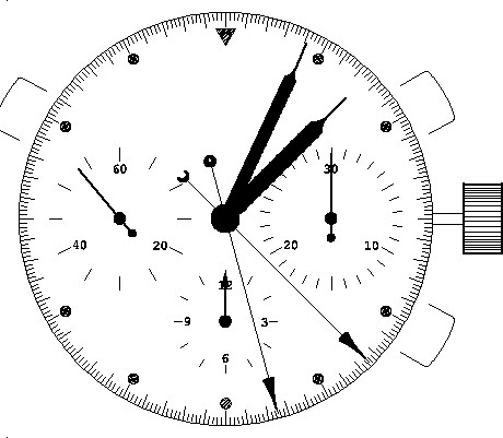 Mouvement chronographe AROLA 7750 TRat2 Mouvement chronographe AROLA 7750 TRat2
