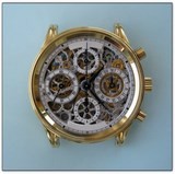 Montre chronographe Arola squelette 77910 or